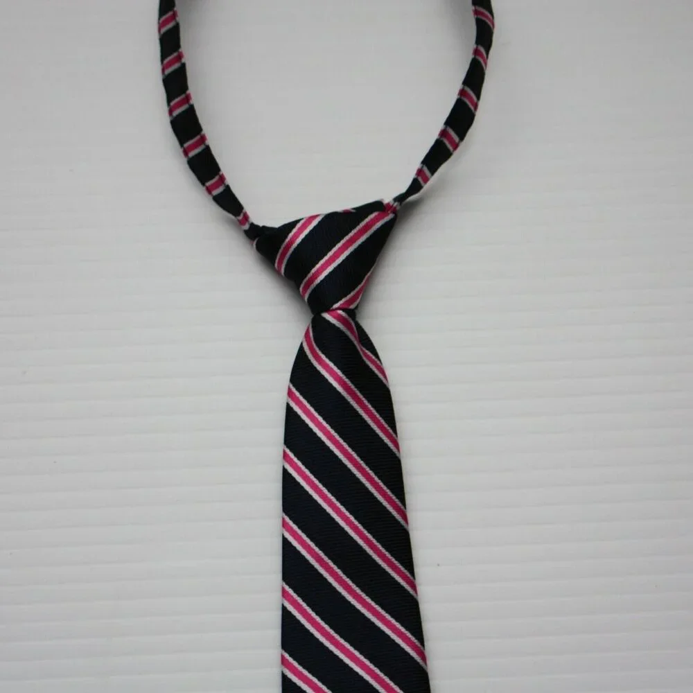 Gymboree Spring Social Boy's Navy & Pink Stripe Tie size 3 4 5 6 7 8 9 10
